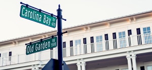 Carolina bay street signs at autumn hall
