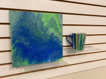 Pour over acrylics