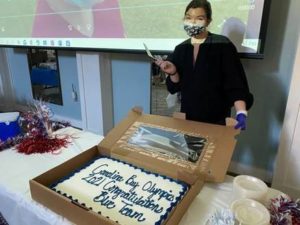 Blue Team celebration cake