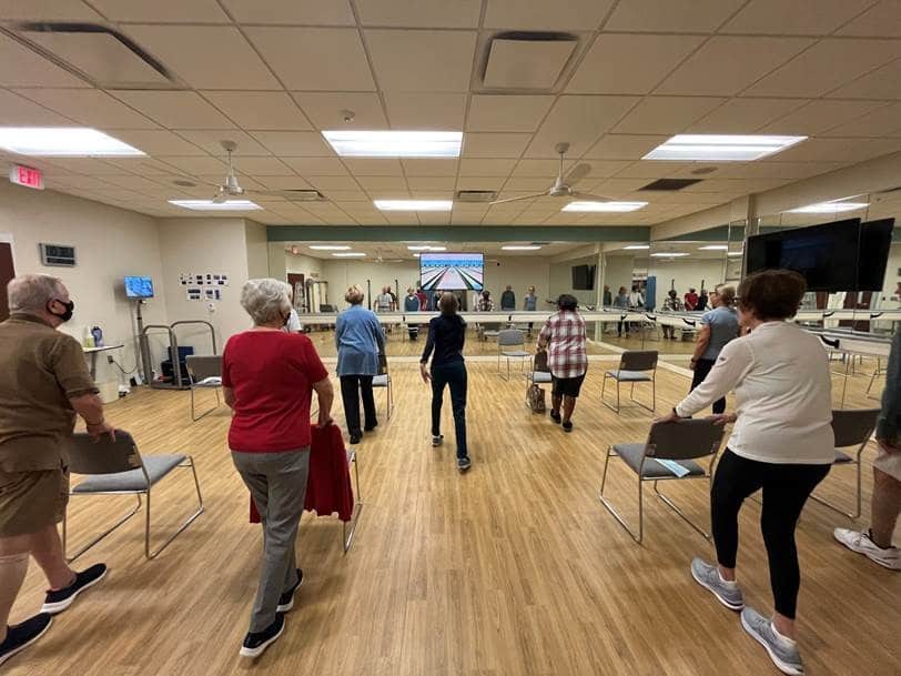 Wii exercise class fun